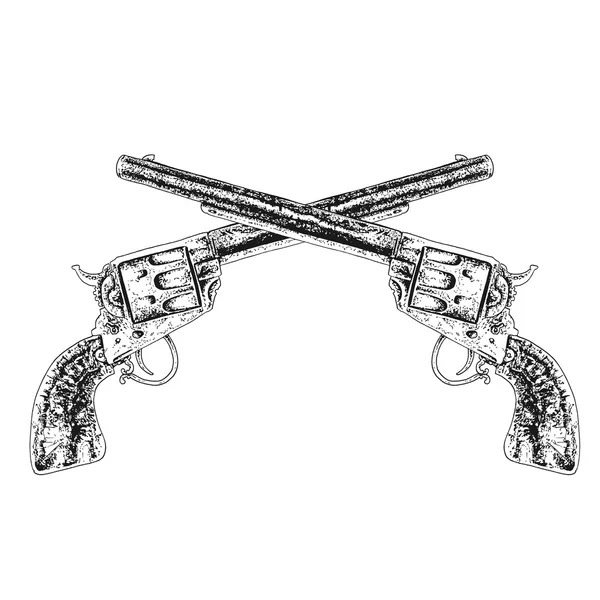 Pistolets croisés — Image vectorielle