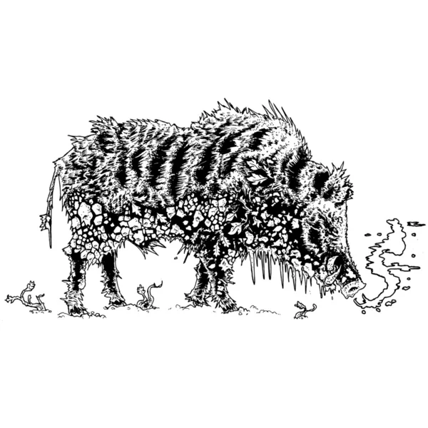 Winterschweine — Stockvektor