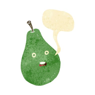 çizgi film armut ile konuşma balonu