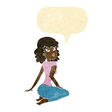 çizgi film güzel kadınla konuşma balonu