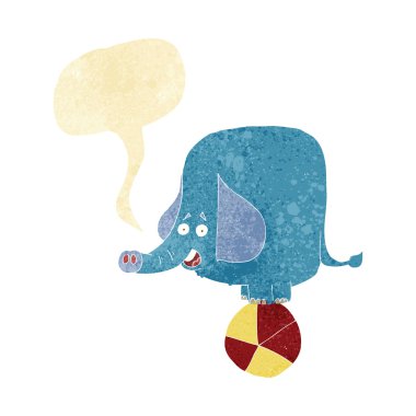 çizgi film sirk fil ile konuşma balonu