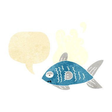 Konuşma balonlu komik balık çizgi filmi