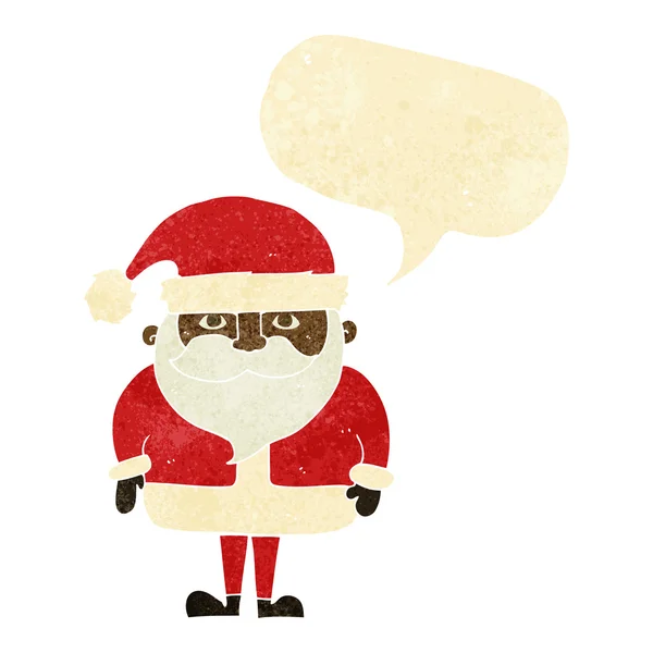 Cartoon santa claus with speech bubble — Stock Vector