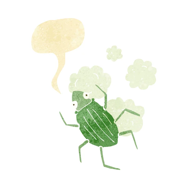 Insecto de dibujos animados con burbuja de habla — Vector de stock