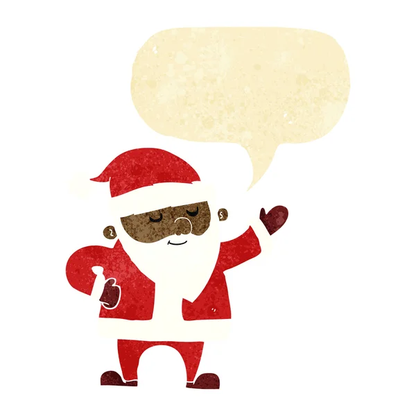 Cartoon santa claus with speech bubble — Stock Vector