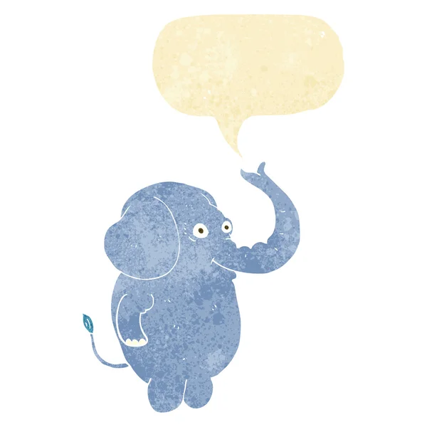 带有言语泡沫的卡通画大象 — 图库矢量图片