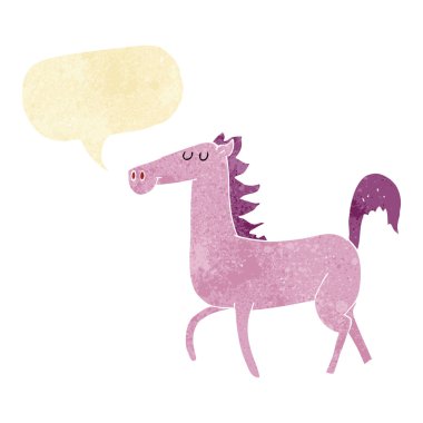 Konuşma baloncuklu çizgi film atı