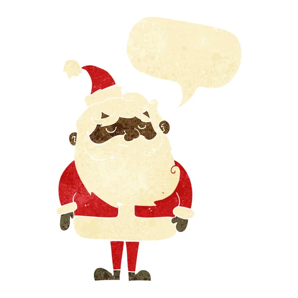 Cartoon santa claus with speech bubble — Stock Vector