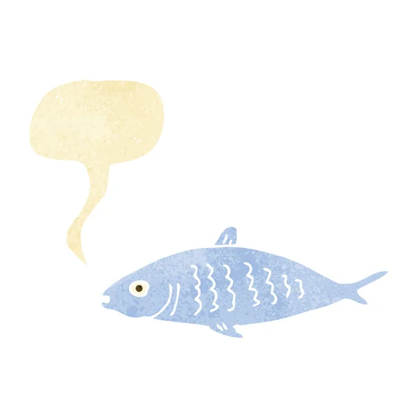 有言语泡沫的卡通鱼 — 图库矢量图片