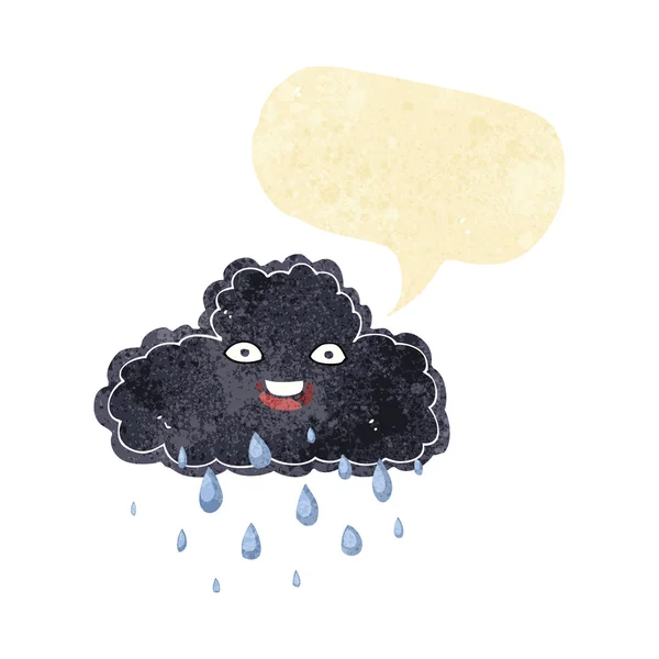 Dibujos animados raincloud con burbuja de habla — Archivo Imágenes Vectoriales