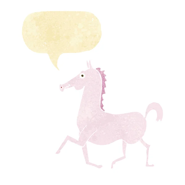 Cartoon horse with speech bubble Stock Illustration