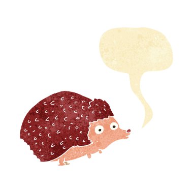 Konuşma baloncuklu kirpi.