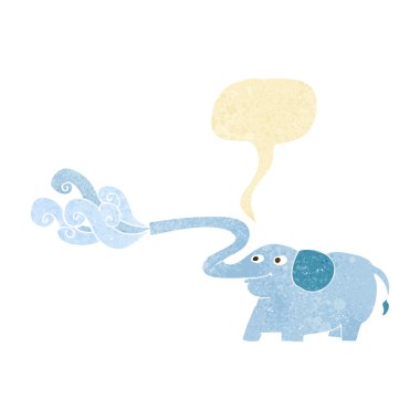 su ile konuşma balonu squirting çizgi fil