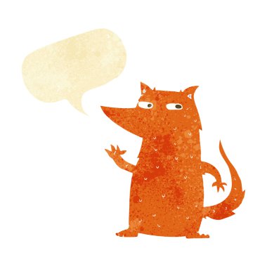 konuşma balonu ile sallayarak karikatür fox