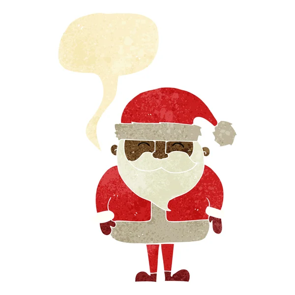 Cartoon santa claus with speech bubble — Stock Vector