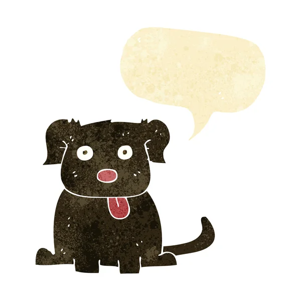 Cartoon dog with speech bubble — Stock Vector
