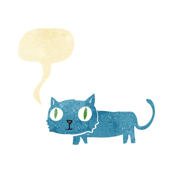 Cartoon cat with speech bubble — Stock Vector