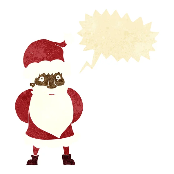 Cartoon santa claus with speech bubble — Stock Vector