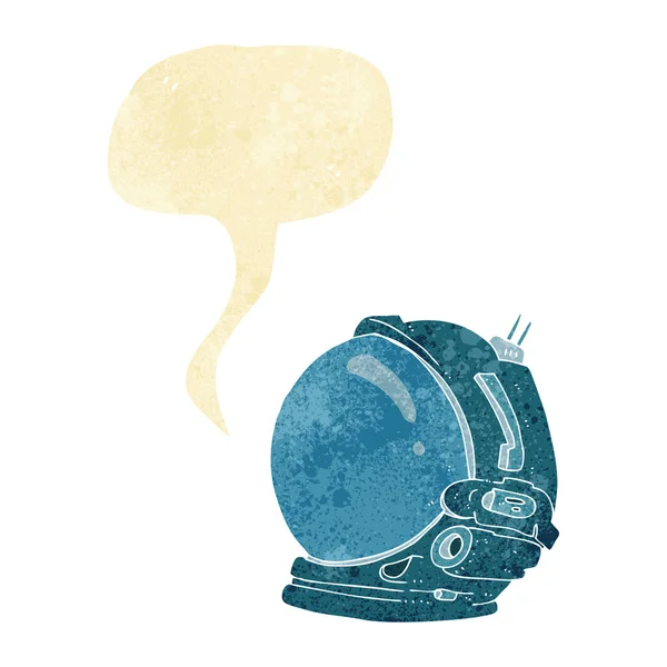 Konuşma baloncuklu astronot miğferi — Stok Vektör