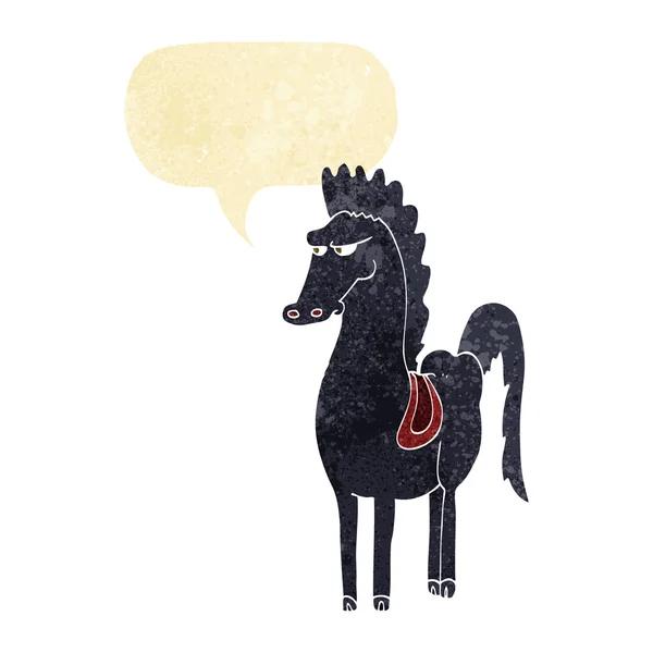 Cartoon horse with speech bubble Royalty Free Stock Vectors