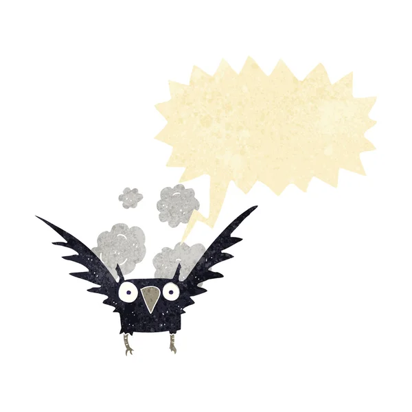 讲话泡泡卡通幽灵鸟 — 图库矢量图片