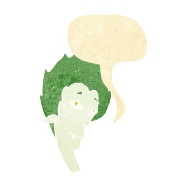 Konuşma balonlu bir vampir kafası.