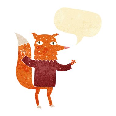 karikatür fox ile konuşma balonu