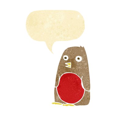 Konuşma balonlu çizgi robin