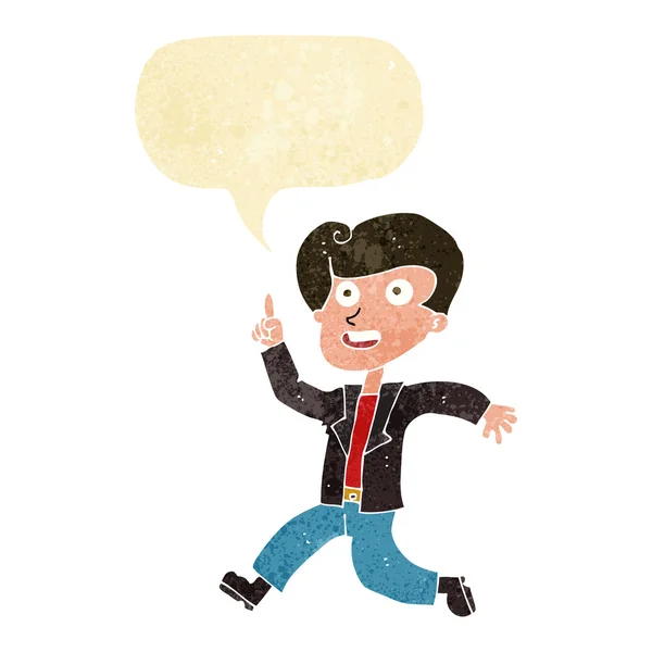 Om de desene animate cu o idee grozavă cu balon de vorbire — Vector de stoc