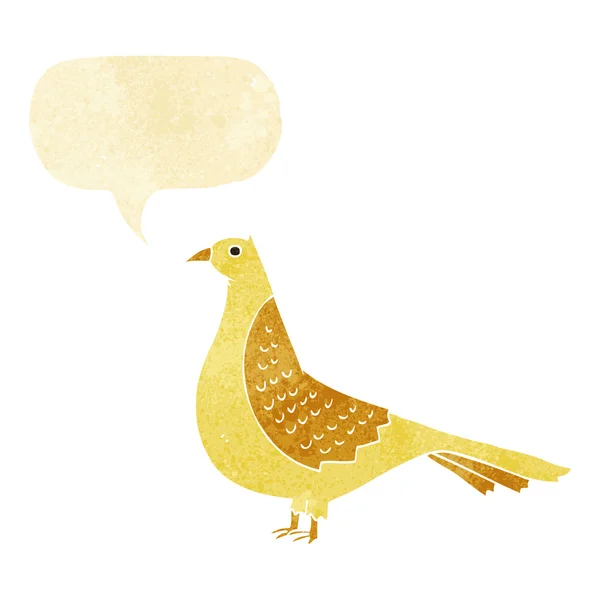 有言语泡沫的卡通鸟 — 图库矢量图片