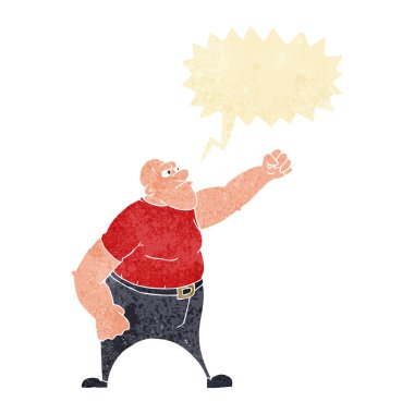 çizgi film kızgın adam konuşma baloncuğu ile