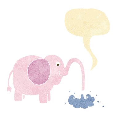 su ile konuşma balonu squirting çizgi fil