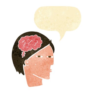 Çizgi filmci, konuşma balonuyla dikkatlice düşünüyor.