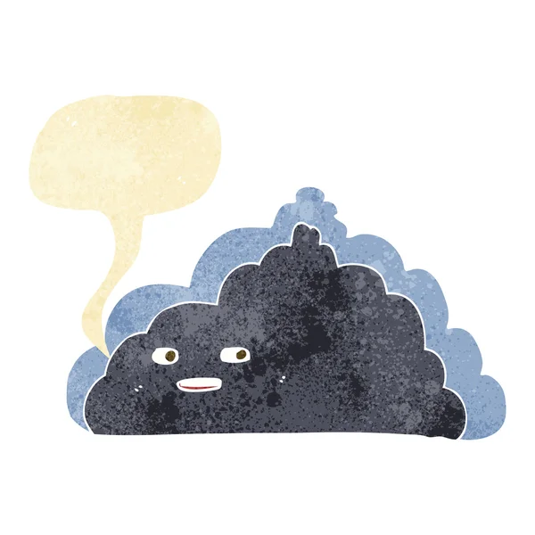 Nube de dibujos animados con burbuja de habla — Vector de stock