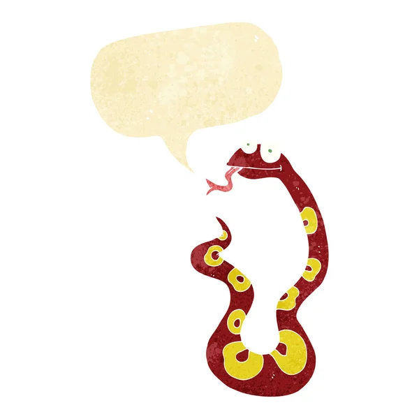 带有言语泡沫的卡通蛇 — 图库矢量图片