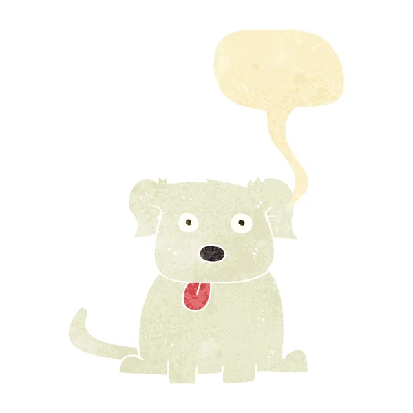 Cartoon dog with speech bubble — Stock Vector