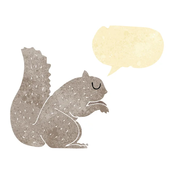 Cartoon squirrel with speech bubble — Stock Vector