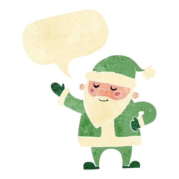 Dibujos animados Santa Claus con burbuja de habla — Vector de stock