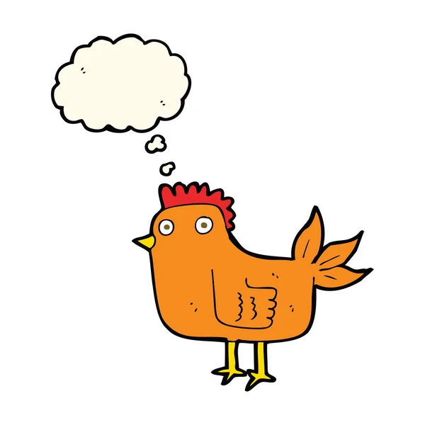 有思想泡泡的卡通母鸡 — 图库矢量图片