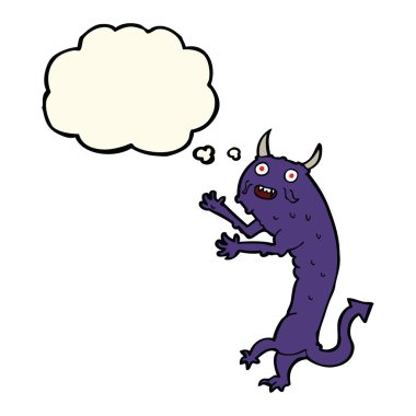 çizgi film şeytanla düşünce balonu