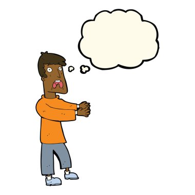 Çizgi film, düşünce balonlu adamı dehşete düşürdü.