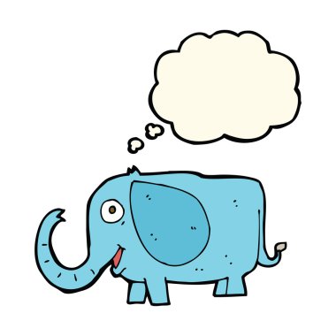 Düşünce baloncuklu bebek fil.