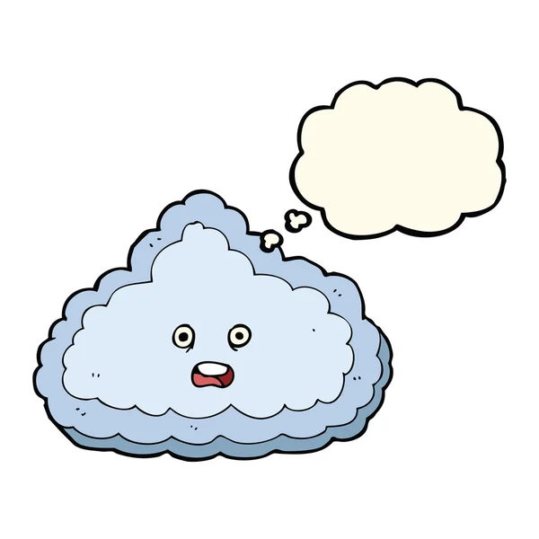 Мультфильм облако с мыслепузырем — стоковый вектор