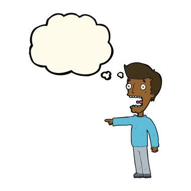 Çizgi film, düşünce balonlu adamı dehşete düşürdü.