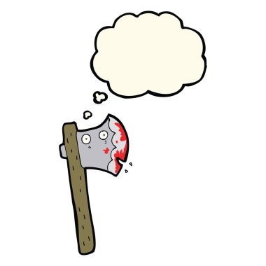 düşünce balonu baltayla kanlı çizgi film