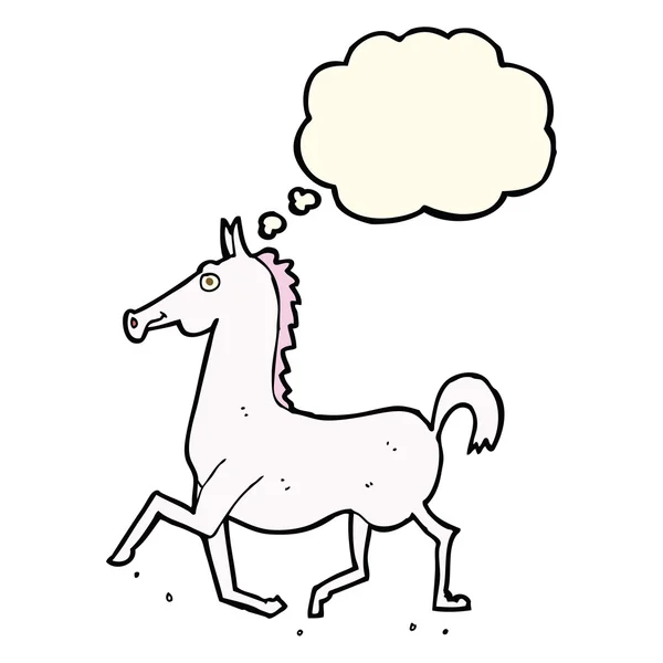 Cartoon horse with thought bubble — Stock Vector