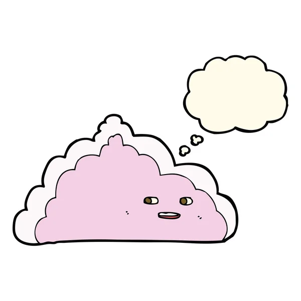 Cartoon cloud with thought bubble — Stock Vector