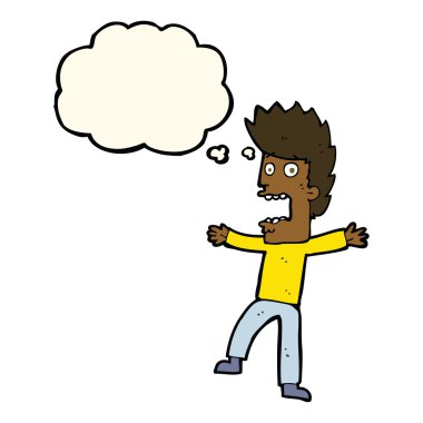 Çizgi film, düşünce balonlu adamı dehşete düşürdü.