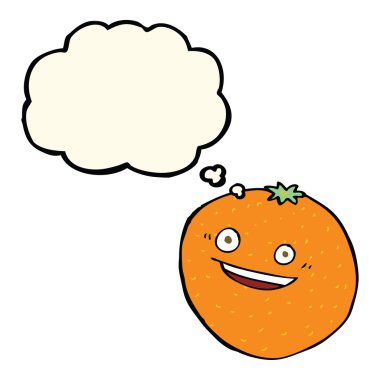 kabarcık mutlu karikatür ile portakal sanıyordum