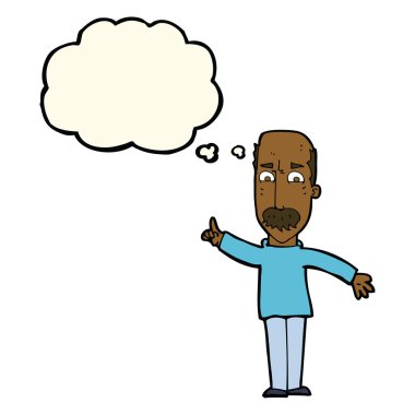 Çizgi film adamı, düşünce baloncuğuyla sert uyarı yayınlıyor.